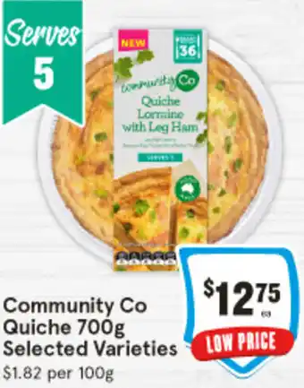 IGA Community Co Quiche 700g offer
