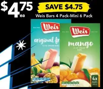 Drakes Weis Bars 4 Pack-Mini 6 Pack offer