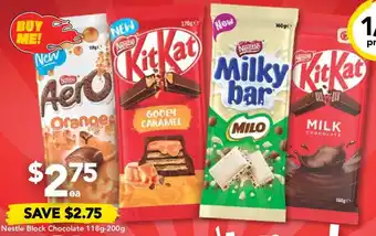 Drakes Nestle Block Chocolate 118g-200g offer