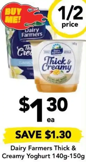 Drakes Dairy Farmers Thick & Creamy Yoghurt 140g-150g offer