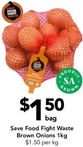 Drakes Save Food Fight Waste Brown Onions 1kg offer