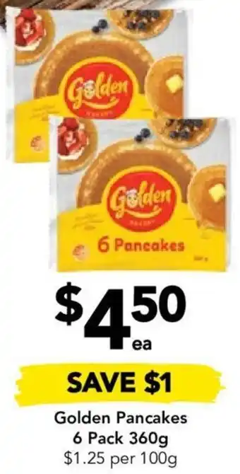Drakes Golden Pancakes 6 Pack 360g offer