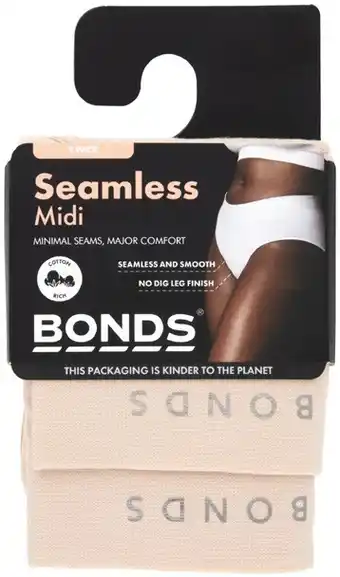 Coles Bonds women's seamless midi brief 2 pack offer