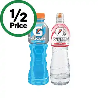 Woolworths Gatorade sports drink or g-active flavoured water 600ml offer