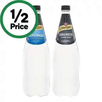 Woolworths Schweppes soft drinks or mixer varieties 1.1 litre offer