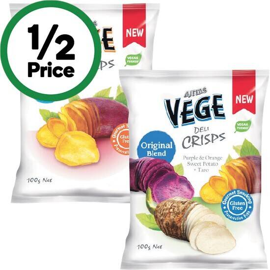 Vege deli crisps 100g from the health food aisle offer at Woolworths