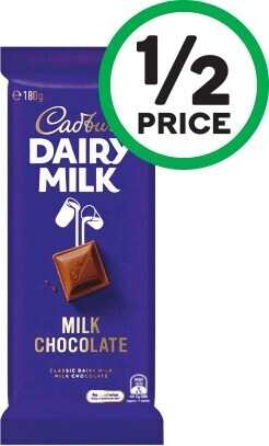 Woolworths Cadbury Dairy Milk or Marvellous Creations Blocks 162-190g offer