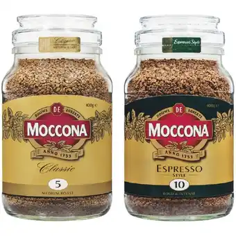 Woolworths Moccona freeze dried coffee 400g offer