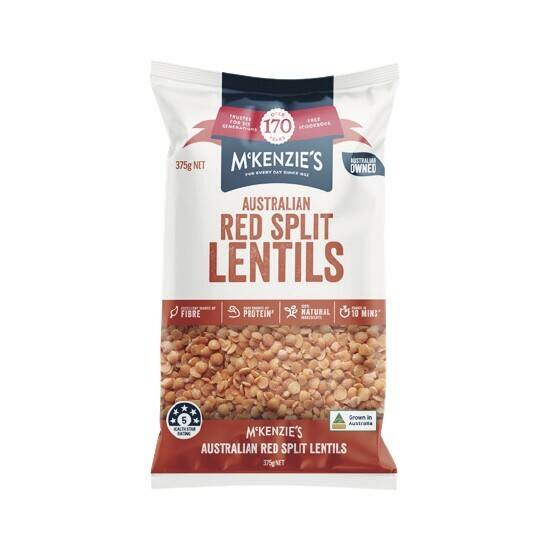 Mckenzie’s red split lentils 375g offer at Woolworths
