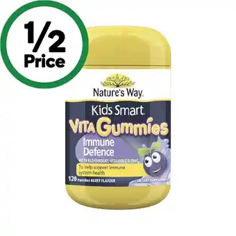 Woolworths Natures way kids smart vita gummies immune defence pk 120 offer