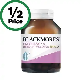 Woolworths Blackmores pregnancy + breastfeeding gold capsules pk 120 offer