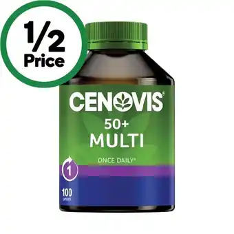 Woolworths Cenovis once daily 50+ multivitamin capsules pk 100 offer