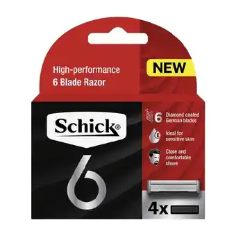 Woolworths Schick 6 razor blades pk 4 offer