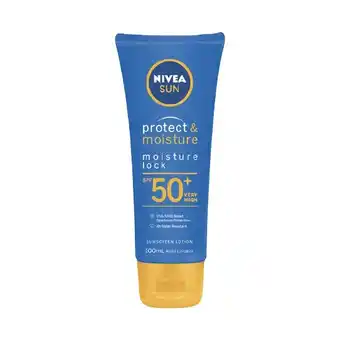 Woolworths Nivea sun protect & moisture sunscreen lotion spf50+ 100ml offer