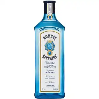 Woolworths Bombay sapphire gin 1 litre offer