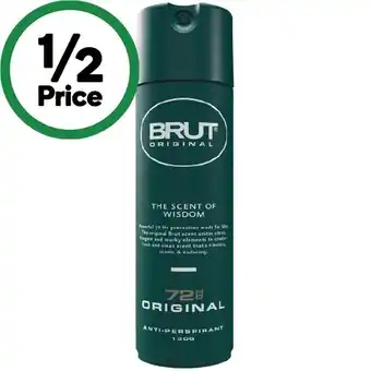 Woolworths Brut 72hr antiperspirant deodorant 130g offer