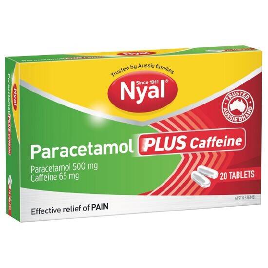 Nyal paracetamol plus caffeine tablets pk 20 offer at Woolworths