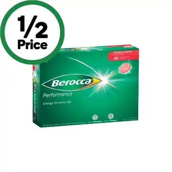 Woolworths Berocca energy vitamin effervescent tablets pk 45 offer