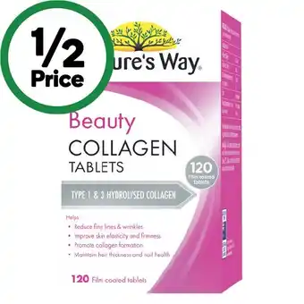 Woolworths Nature's way beauty collagen tablets pk 120 offer