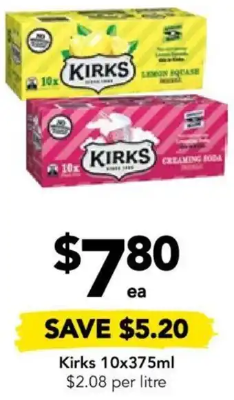 Drakes Kirks 10x375ml offer
