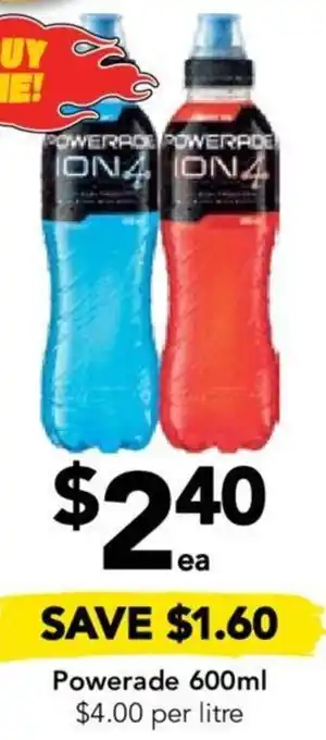 Drakes Powerade 600ml offer