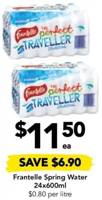 Frantelle Spring Water 24x600ml