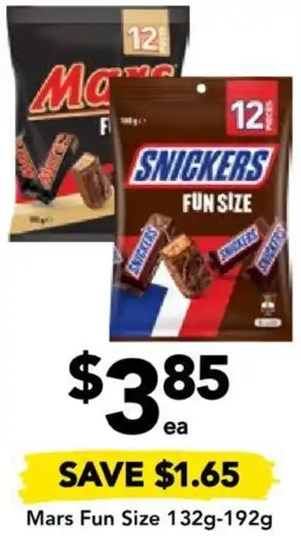 Drakes Mars Fun Size 132g-192g offer
