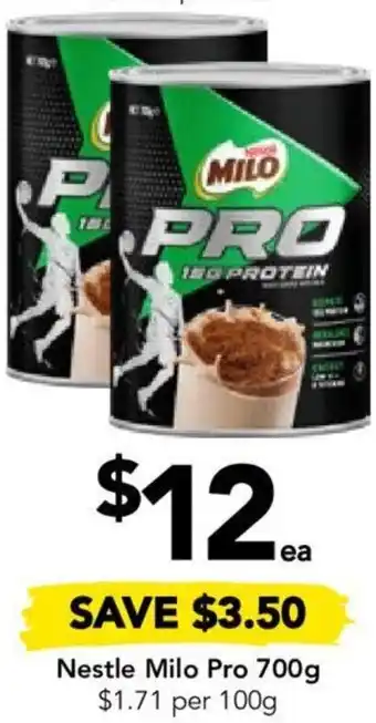 Drakes Nestle Milo Pro 700g offer