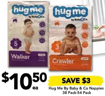Drakes Hug Me By Baby & Co Nappies 38 Pack-54 Pack offer