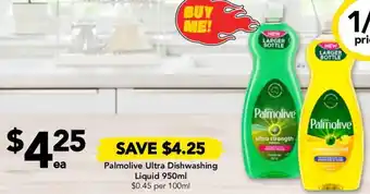 Drakes Palmolive Ultra Dishwashing Liquid 950ml offer