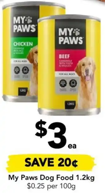 Drakes My Paws Dog Food 1.2kg offer