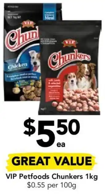 Drakes VIP Petfoods Chunkers 1kg offer