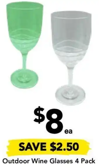 Drakes Outdoor Wine Glasses 4 Pack offer