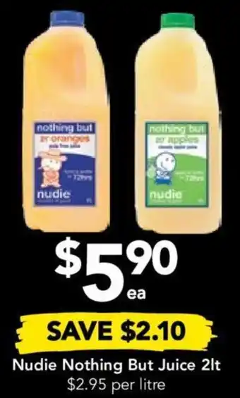 Drakes Nudie Nothing But Juice 2lt offer