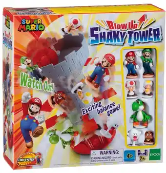 BIG W Super mario blow up shaky tower game offer