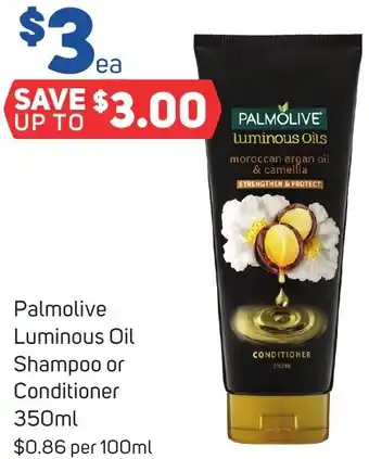 Foodland Palmolive Luminous Oil Shampoo or Conditioner 350ml offer
