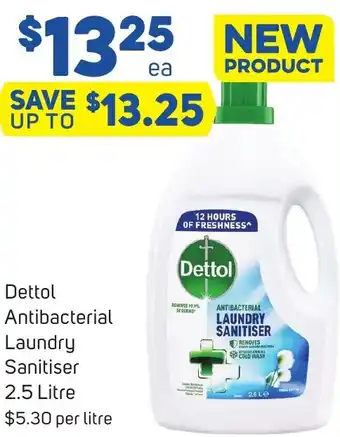 Foodland Dettol Antibacterial Laundry Sanitiser 2.5 Litre offer
