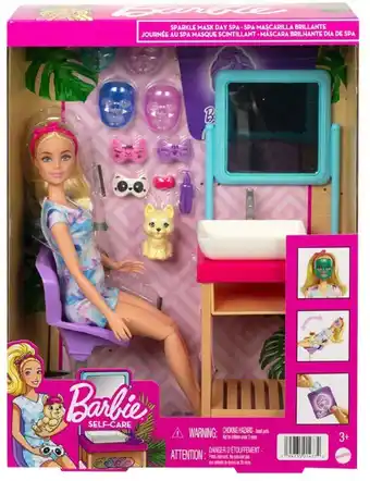 BIG W Barbie sparkle mask day spa playset offer