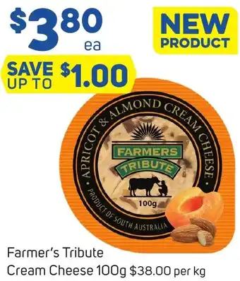 Foodland Farmer's Tribute Cream Cheese 100g offer