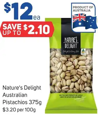 Foodland Nature's Delight Australian Pistachios 375g offer