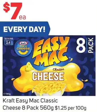 Kraft Easy Mac Classic Cheese 8 Pack 560g