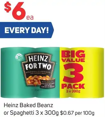 Foodland Heinz Baked Beanz or Spaghetti 3 x 300g offer