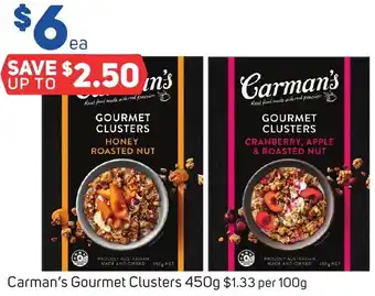Foodland Carman's Gourmet Clusters 450g offer
