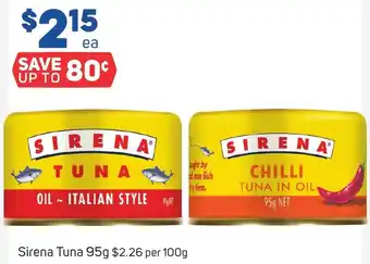 Foodland Sirena Tuna 95g offer