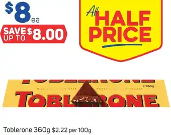 Foodland Toblerone 360g offer