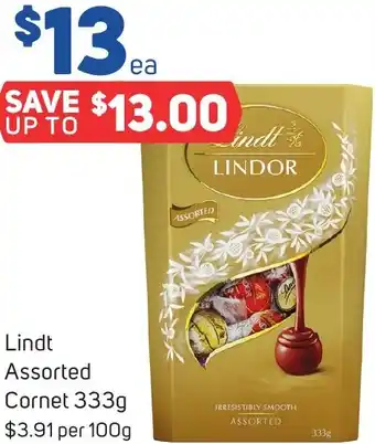 Foodland Lindt Assorted Cornet 333g offer