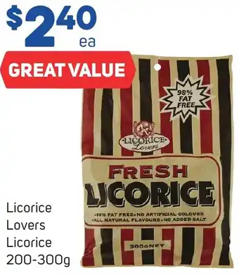 Foodland Licorice Lovers Licorice 200-300g offer