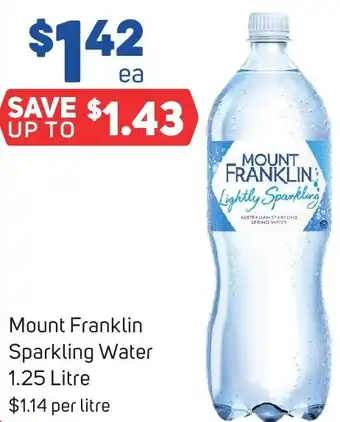 Foodland Mount Franklin Sparkling Water 1.25 Litre offer