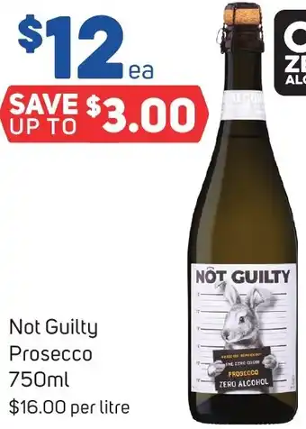 Foodland Not Guilty Prosecco 750ml offer