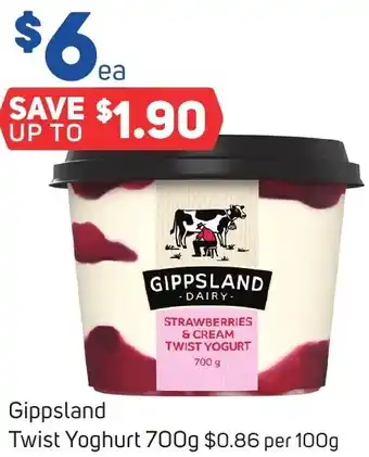 Foodland Gippsland Twist Yoghurt 700g offer